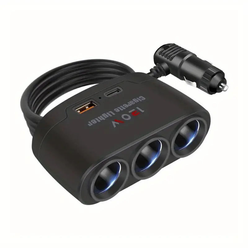 12V Cigarettænderstik Splitter Med USB