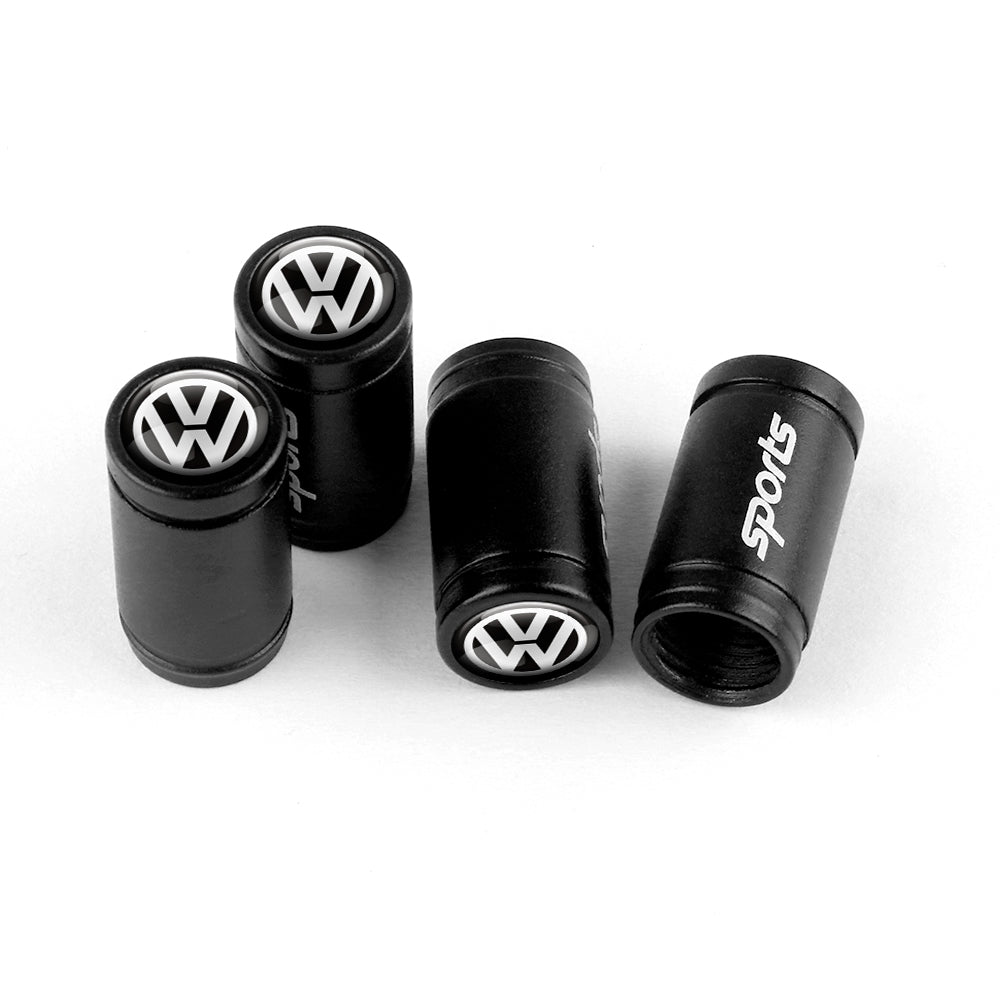 VW ID 3, ID 4, ID 5: Sorte Ventilhætter Med Logo (4 stk.)