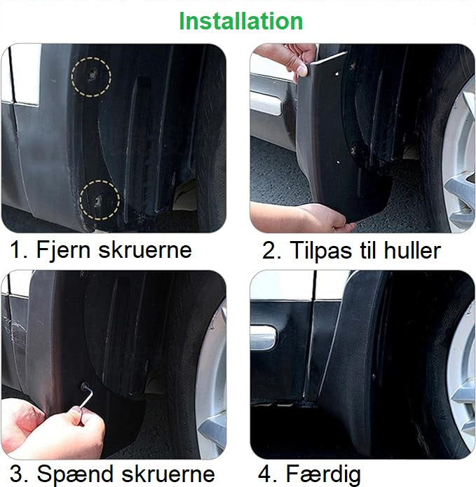 VW ID 3: Stænklapper Sæt (4 stk.)