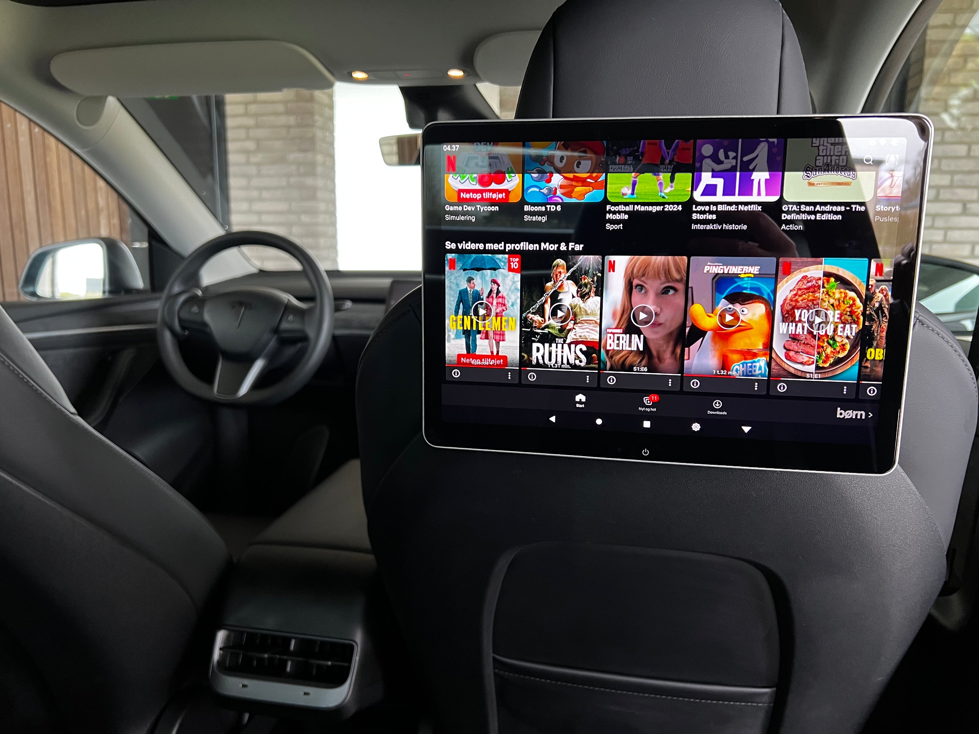 Tesla Model 3/Y: 12" 4K Android Bagsæde Skærm (2 stk.)