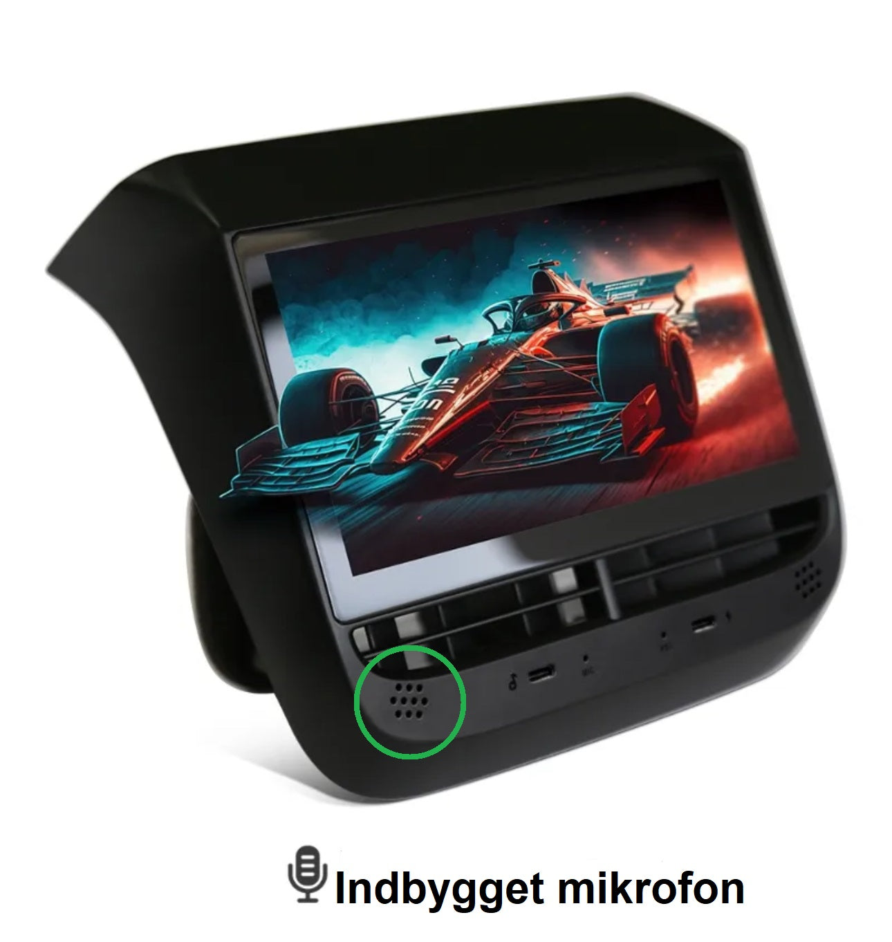 Tesla Model 3/Y: DanTech 7" Skærm Til Midterkonsol Bagsæde Inkl. Montering