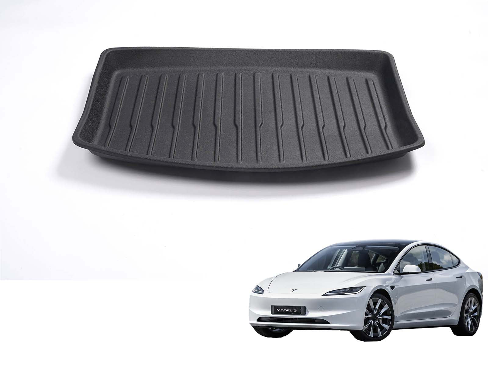 Tesla Model 3 Highland: Gummimåtte Til Nedre Rum I Bagagerummet (Sub Trunk)