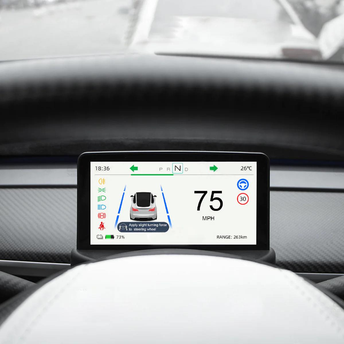 Tesla Model 3/Y: 5,2" DanTech Speedometer Inkl. Montering