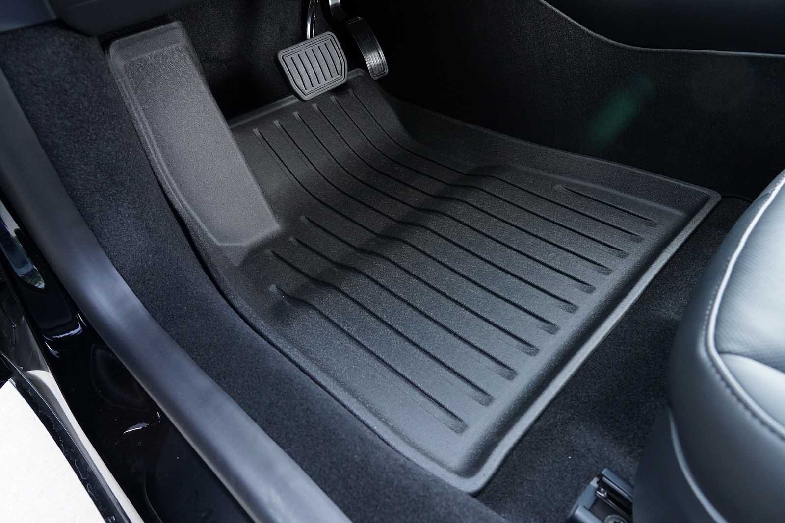 Tesla Model 3 Highland: All Weather Gummimåtte Sæt i Premium Genbrugsgummi