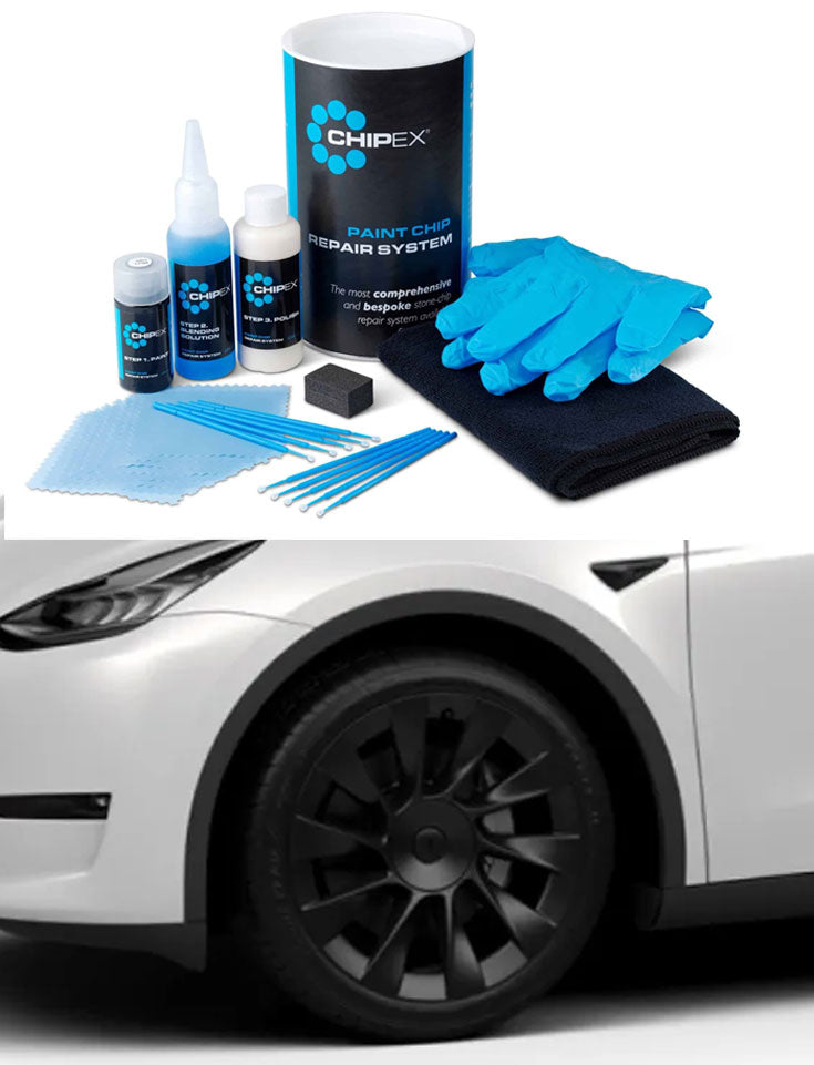 Tesla Model S/3/X/Y: Chipex Lak Reperations Sæt (Lakstift) - Tesla Gunpowder Mørkegrå Antrazit (230E / 9003)
