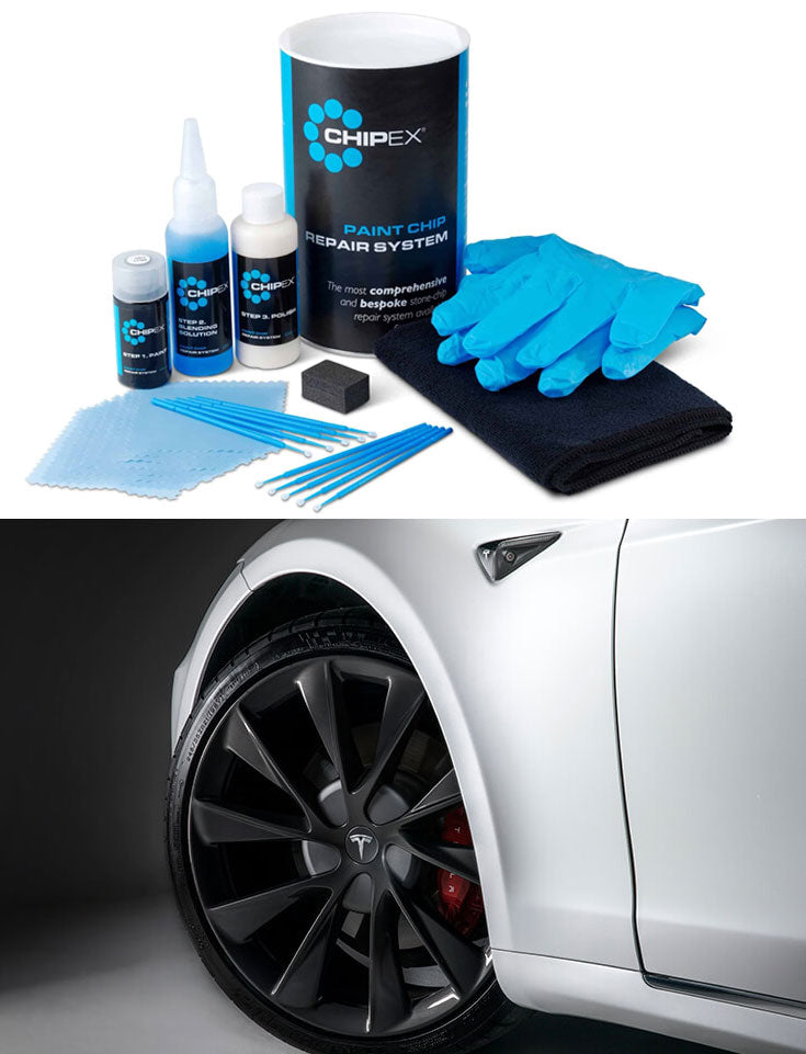 Tesla Model S/3/X/Y: Chipex Lak Reperations Sæt (Lakstift) - Tesla Wheel Grey (9900)