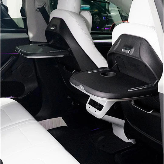 Tesla Model 3 og Model Y: Foldebord med trådløs oplader og kopholder (1 stk)