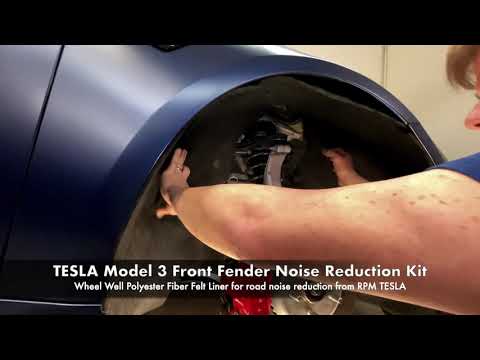 Tesla Model 3: Lydisolering til hjulbrønd ved forhjul (2 stk)