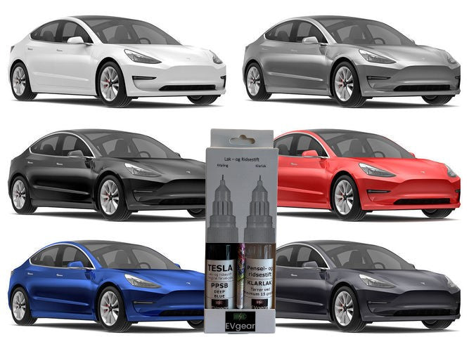 Tesla Model S/3/X/Y: Blå (Deep Blue PPSB) Lak og Ridsestift i Originalfarve