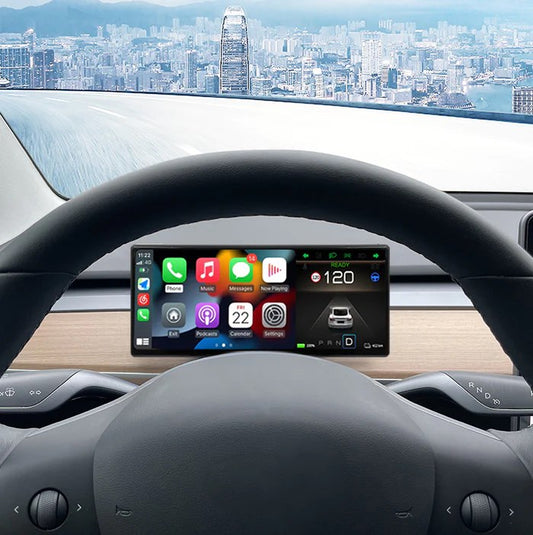 Tesla Model 3/Y: 9" DanTech Android/Carplay Speedometer Inkl. Montering