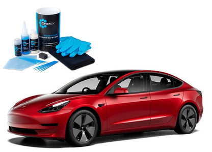 Tesla Model S/3/X/Y: Chipex Lak Reparations Sæt (Lakstift i Originalfarve) - Tesla Solid Black (PBSB)