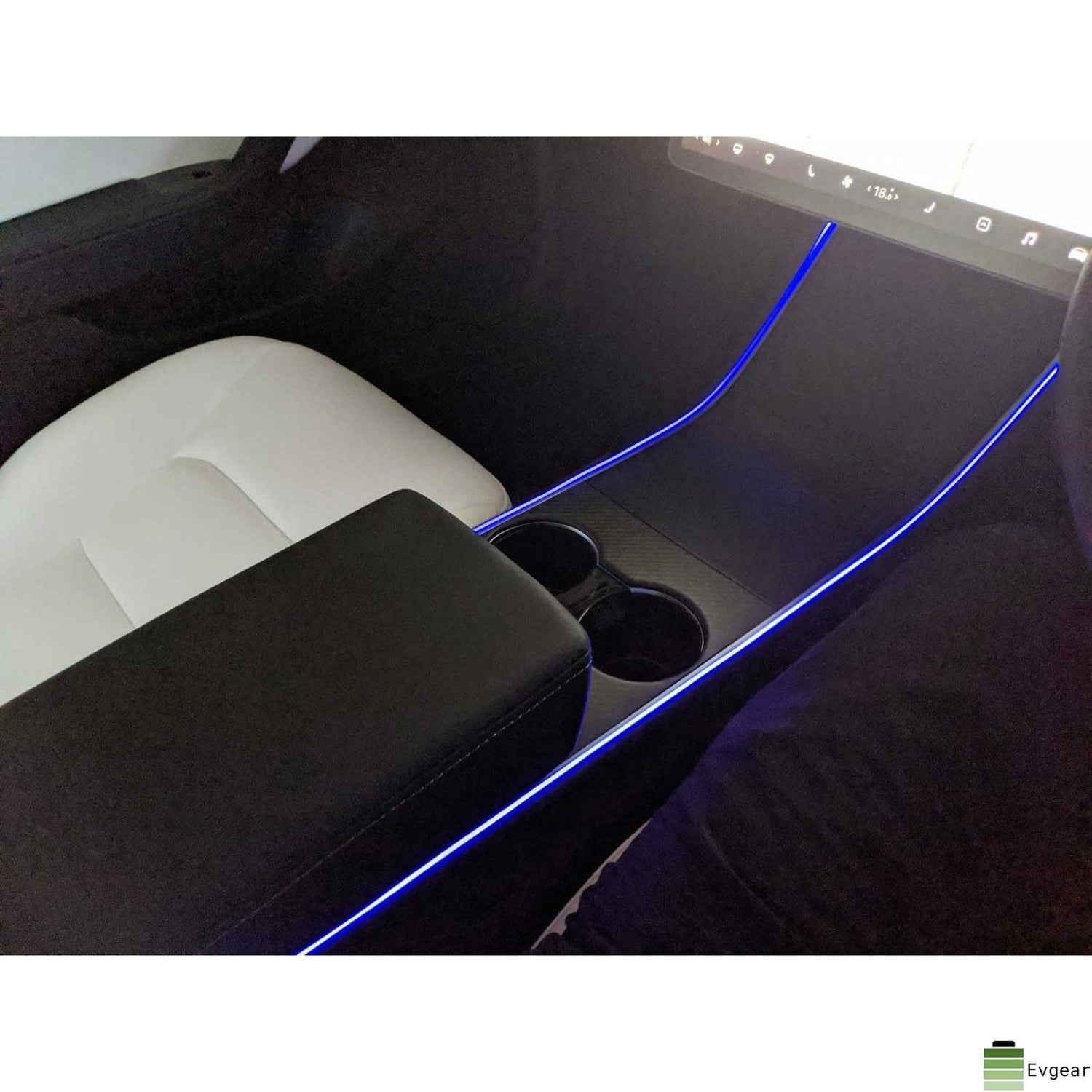 Tesla Model 3 og Model Y: Bluetooth midterkonsol ambient LED Strip