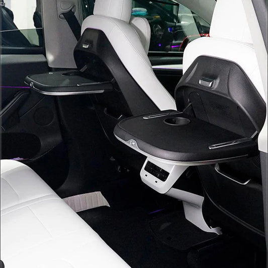Tesla Model 3 og Model Y: Foldebord med trådløs oplader og kopholder (1 stk)
